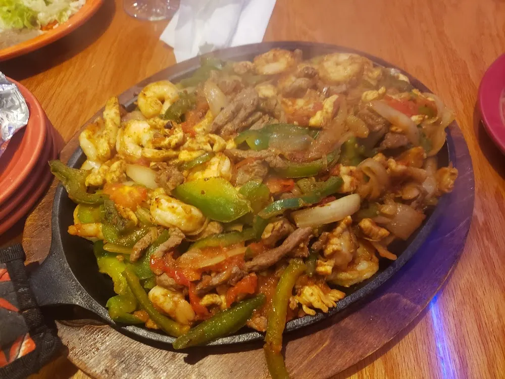 Chicken Steak and Shrimp Fajitas